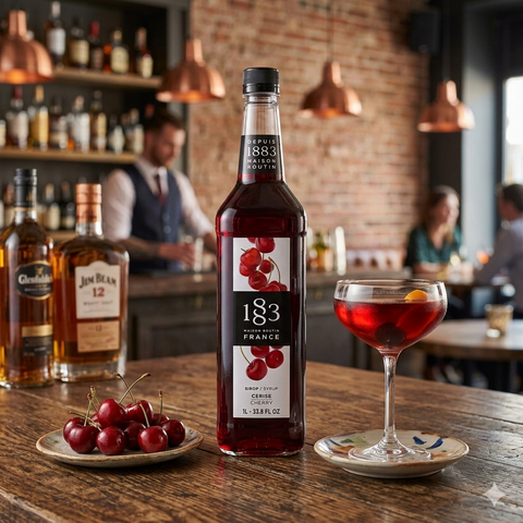 1883 Maison Routin Cherry Syrup - 1 Litre (Plastic Bottle)