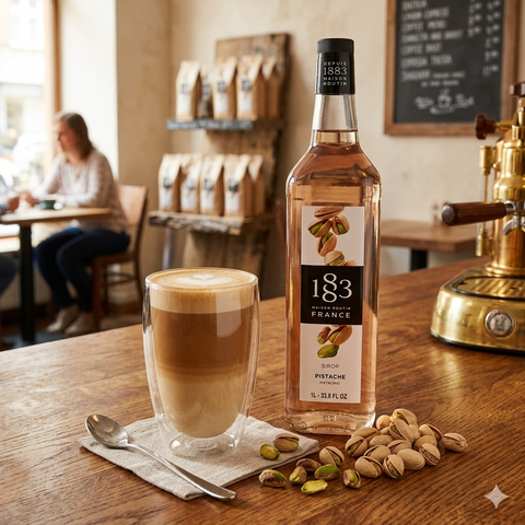 1883 Maison Routin Pistachio Syrup - 1 Litre (Glass Bottle)
