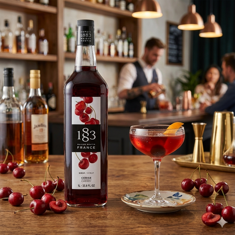 1883 Maison Routin Cherry Syrup - 1 Litre (Glass Bottle)
