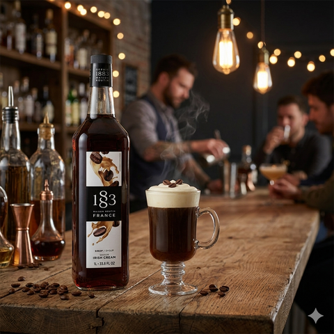 1883 Maison Routin Irish Cream Syrup - 1 Litre (Glass Bottle)