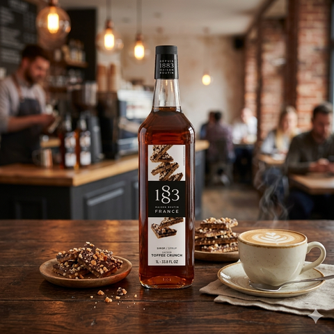 1883 Maison Routin Toffee Crunch Syrup - 1 Litre (Glass Bottle)