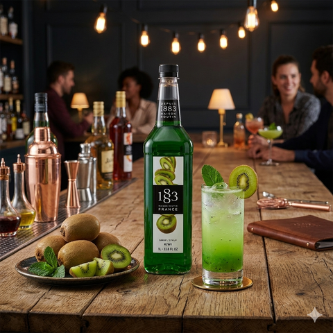 1883 Maison Routin Kiwi Syrup - 1 Litre (Plastic Bottle)