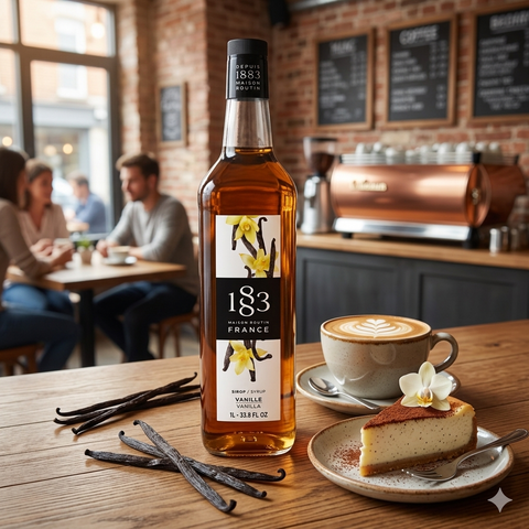 1883 Maison Routin Vanilla Syrup - 1 Litre (Glass Bottle)