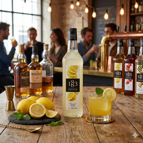1883 Maison Routin Lemon Syrup - 1 Litre (Glass Bottle)