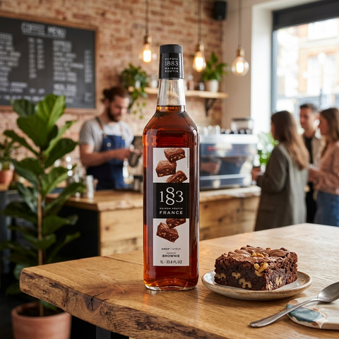 1883 Maison Routin Brownie Syrup - 1 Litre (Glass Bottle)