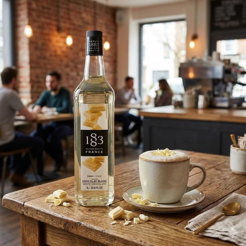 1883 Maison Routin White Chocolate Syrup - 1 Litre (Glass Bottle)