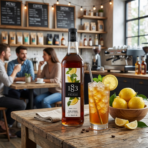 1883 Maison Routin Lemon Iced Tea Syrup - 1 Litre (Glass Bottle)