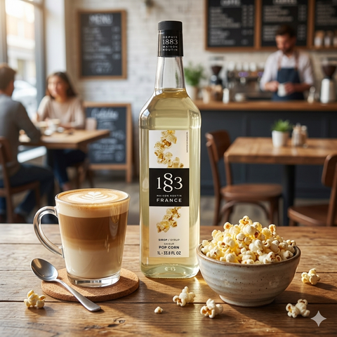 1883 Maison Routin Popcorn Syrup - 1 Litre (Glass Bottle)