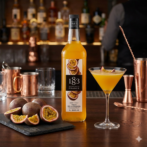 1883 Maison Routin Passionfruit Syrup - 1 Litre (Glass Bottle)