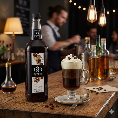 1883 Maison Routin Irish Cream Syrup - 1 Litre (Plastic Bottle)