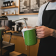 Green Teflon Coated Milk Frothing Jug (1 Litre)