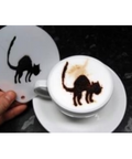 Halloween Scary Cat Latte Art Coffee Stencil