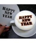 Happy New Year Coffee Stencil