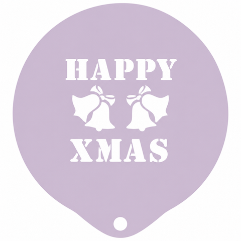 Happy Xmas Latte Art Coffee Stencil
