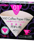 Hario V60 Dripper Unbleached Filter Papers (Pack of 40)