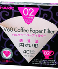 Hario V60 Dripper Unbleached Filter Papers (Pack of 40) - Size 02