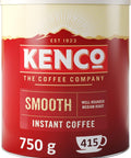 Kenco instant coffee can with red and white design