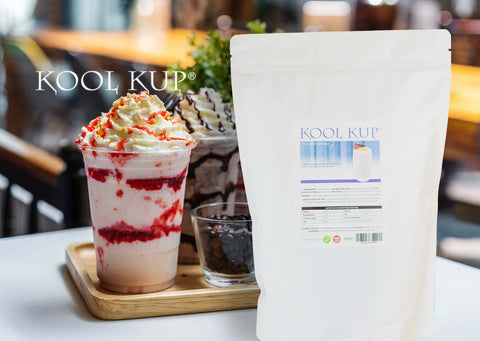 Kool Kup product with a dessert on a table
