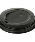 8oz Black Sip Lids For Hot Cups (100)