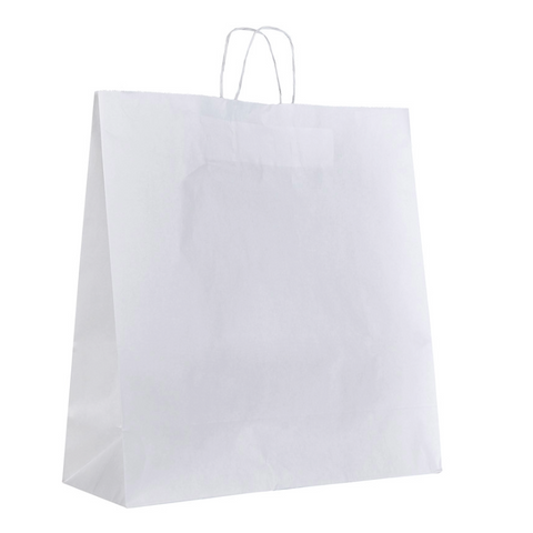 Large White Paper Bags With Twisted Handle (125)