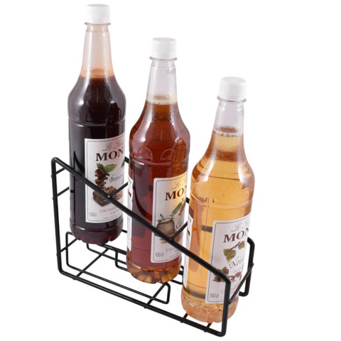 Metal Syrup Bottle Rack - 3 Syrups