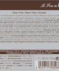 Monin Pear syrup label with text and product details