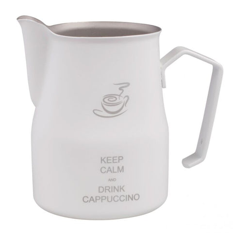 Motta White 'Keep Calm' Milk Frothing Jug (500ml)