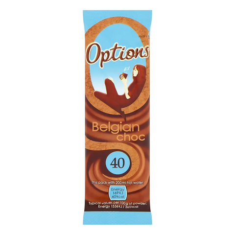 Options Belgian Chocolate Sachets