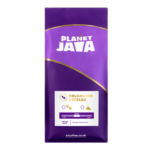 Planet Java Colombian Excelso 100% Arabica Coffee Beans (15 x 1kg) Bulk Case - £11.33/kg