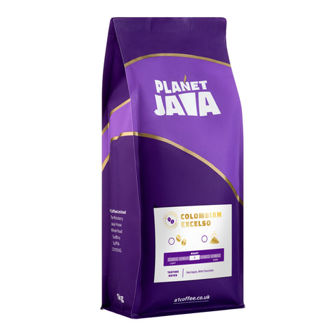 Planet Java Colombian Excelso 100% Arabica Coffee Beans (15 x 1kg) Bulk Case - £11.33/kg