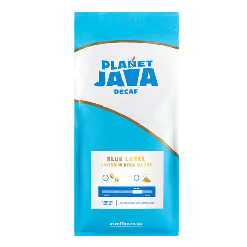 Planet Java Blue Label Decaf Arabica Coffee Beans (15 x 1kg) Bulk Case - £11.49/kg