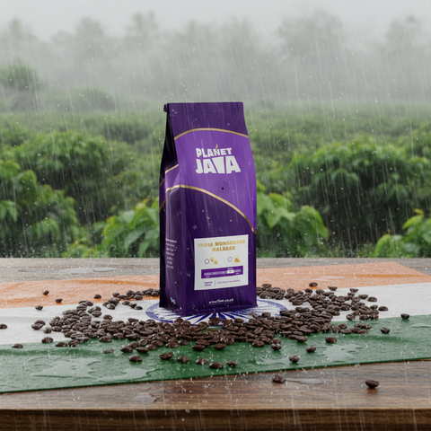 Planet Java Monsooned Malabar AA 100% Arabica Coffee Beans (1kg)