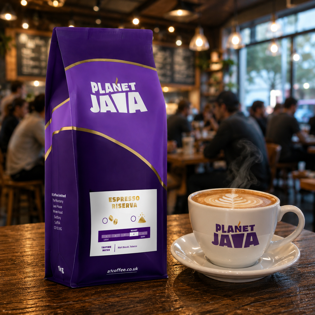Java Tote Coffee Planet Java Espresso Riserva 100% Arabica Coffee Beans | 20 x 1kg Bags ...