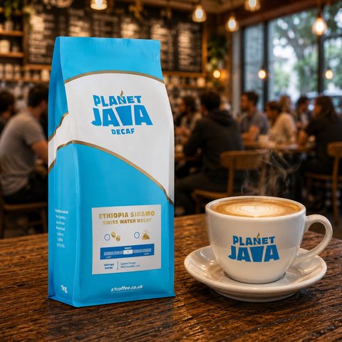 Planet Java Ethiopia Sidamo Decaf 100% Arabica Coffee Beans