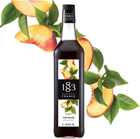 1883 Maison Routin Peach Iced Tea Syrup - 1 Litre (Glass Bottle)