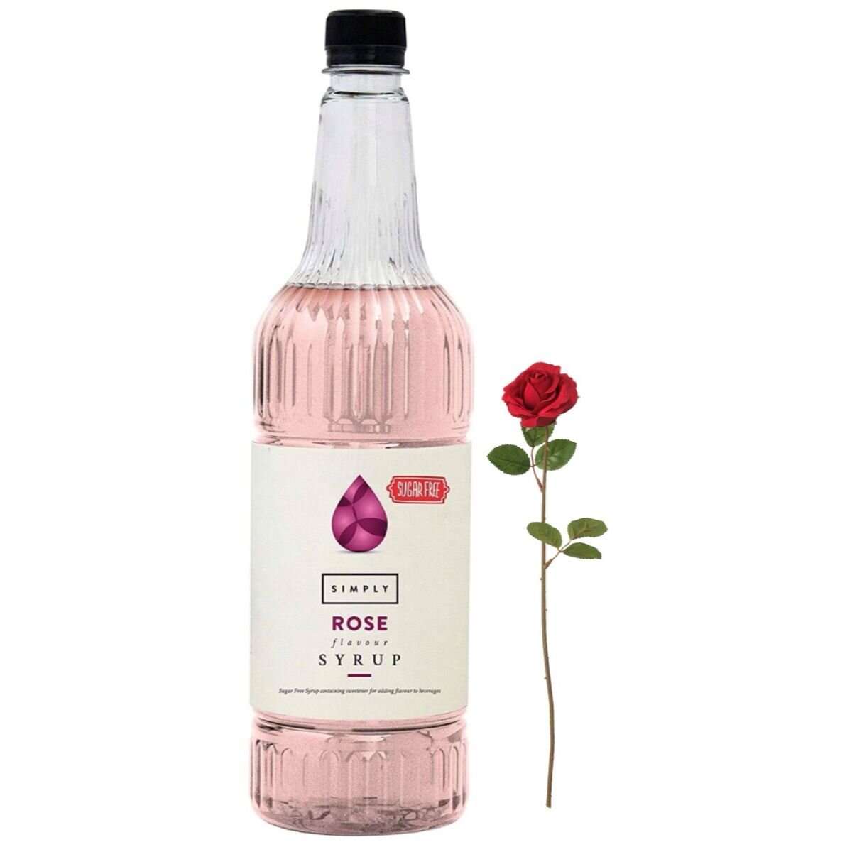 Simply Sugar Free Rose Flavoured Syrup | 1 Litre Bottle – A1 Coffee