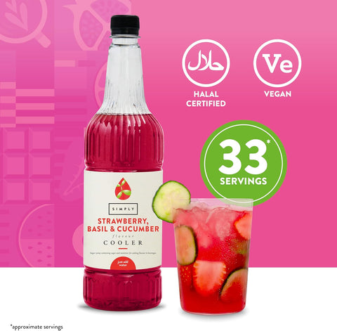 Simply Strawberry Basil Cucumber Cooler