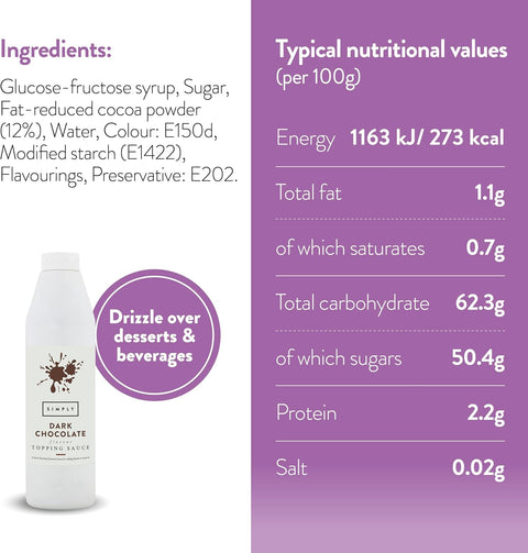 Simply Vegan Chocolate Squeezy Topping Sauce