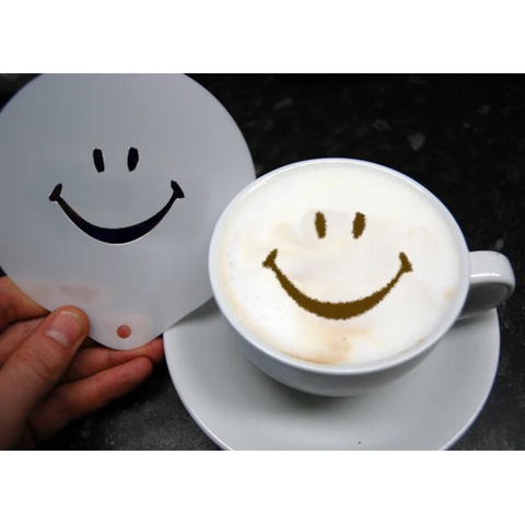 Smiley Face Latte Art Coffee Stencil