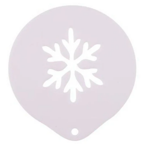 Snowflake Design 2 Latte Art Coffee Stencil