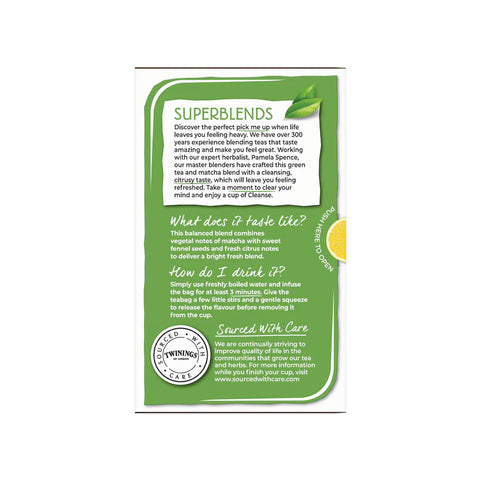 Twinings Superblends Cleanse Matcha Envelope Tea Bags (20)