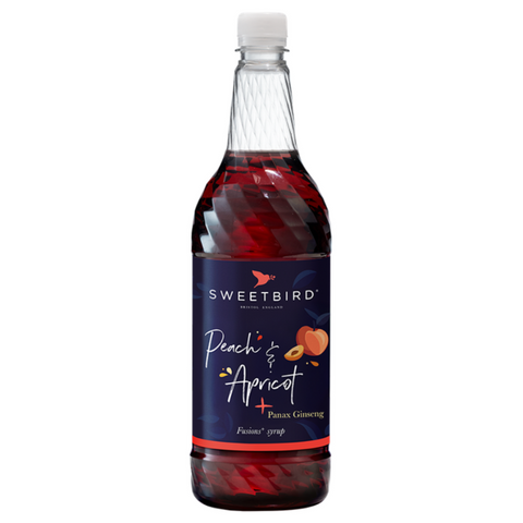 Sweetbird Peach & Apricot Fusion Syrup + Panax Ginseng (1 Litre)