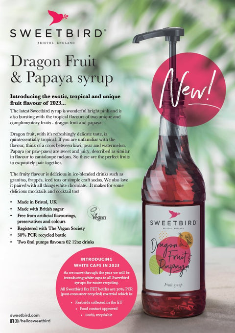 Sweetbird Dragon Fruit & Papaya Syrup