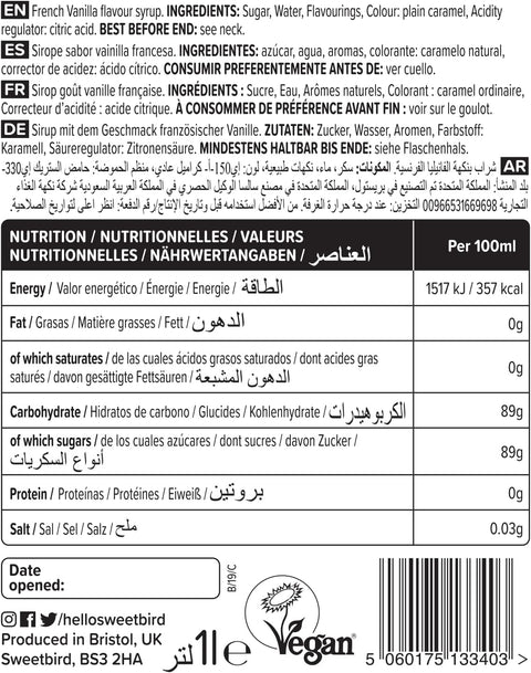 Sweetbird French Vanilla Syrup