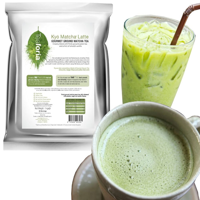 Teaforia Kyo Green Tea Matcha Latte | 1kg Bag – A1 Coffee