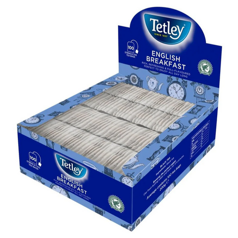 Tetley English Breakfast String & Tag Tea Bags (100)