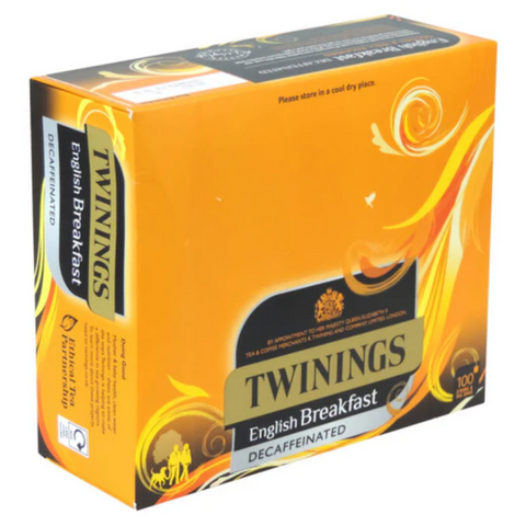 Twinings English Breakfast Decaffeinated Tagged Tea bags (100)