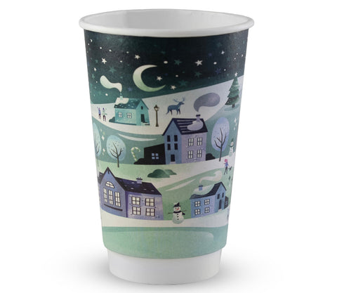 Vegware 16oz Double Wall Xmas Cups