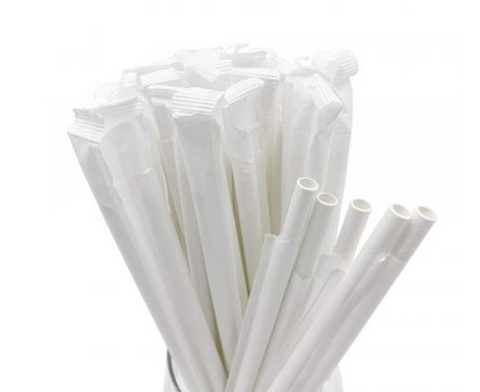 White Paper Smoothie Straws