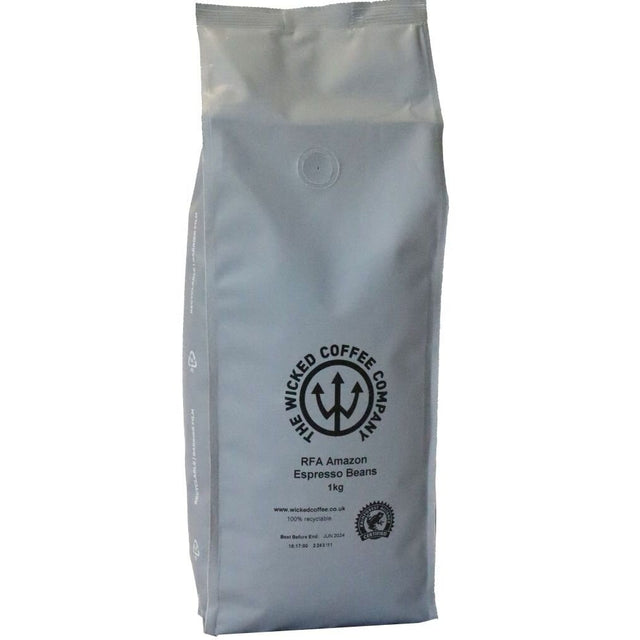 Wicked Coffee Rainforest Alliance Amazon Espresso 100% Arabica Coffee ...